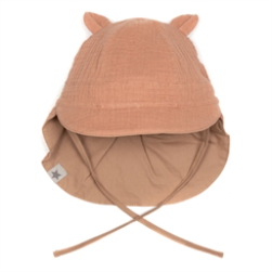 Huttelihut Safari 2in1 sunhat UV w/ears - Muslin Marsala